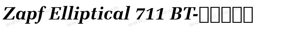 Zapf Elliptical 711 BT字体转换